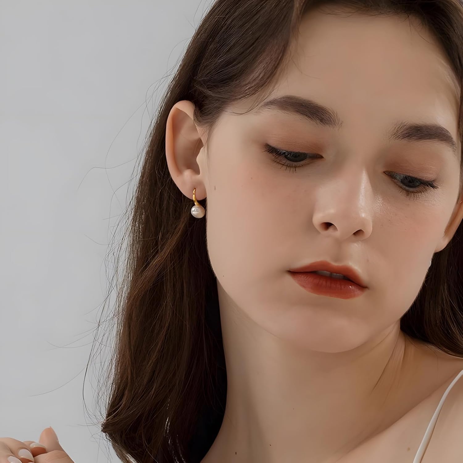 Pearl Earrings for Women Minimalist Pearl Drop Earrings Elegant Leverback Dangle Earrings Wedding jewelry Bridesmaid Gifts - Image 4