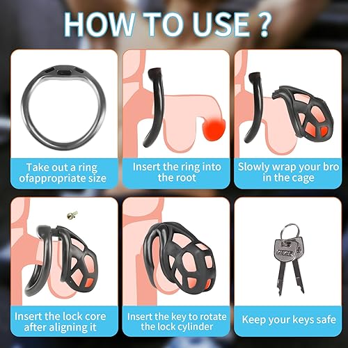 Miniatura 4 de Nueva ergonomía BDSM Chastity Cage Juguetes sexuales para adultos, nuevo mejorado incrustado pequeño bloqueo núcleo pene bondage dispositivo de