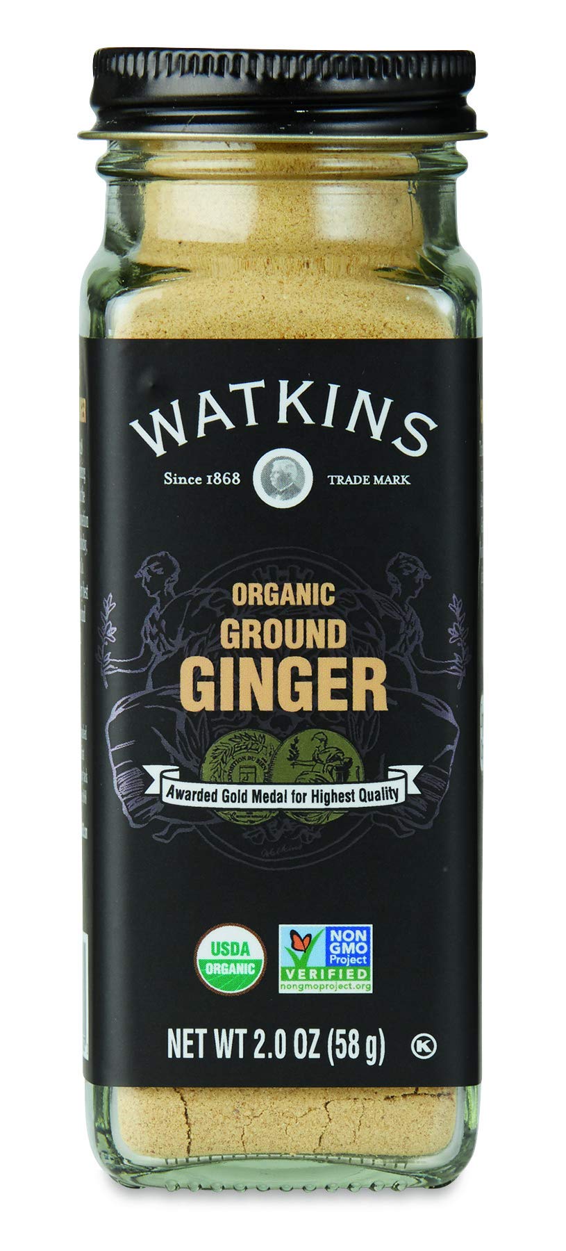 Watkins Organic Ground Ginger Jar, USDA Certified, 2 oz Gourmet Spice 