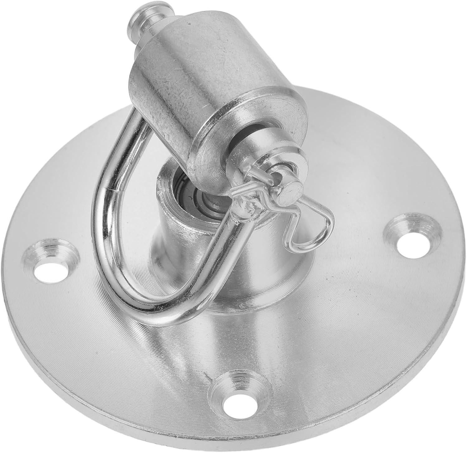 Hemoton Iron Speed Bag Swivel Hanger for Boxing with Easy Installation and Enhanced Training Performance, Silver Ceiling Hook with 50mm Hole Spacing for Home Training and Boxing Gym