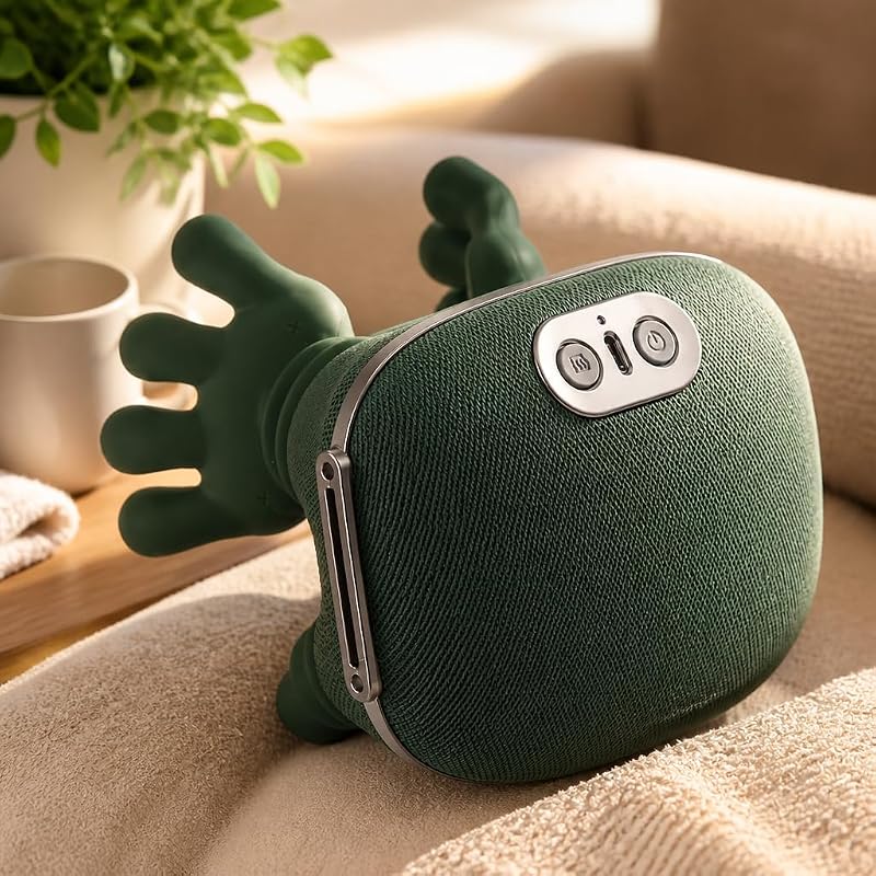 Massageador Elétrico Pescoço e Ombros Mãozinha 4D com Aquecimento Infravermelho, Recarregável USB-C, 3 Velocidades, Sem Fio, Shiatsu Cervical Trapézio Costas Lombar Pernas, Alívio de Tensão Muscular