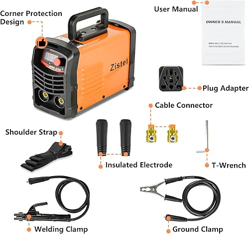 Miniatura 9 de Soldador ARC, máquina de soldar 110V, 120A IGBT soldador inversor con pantalla LCD, soldador de palo para principiantes con diseño de protección de