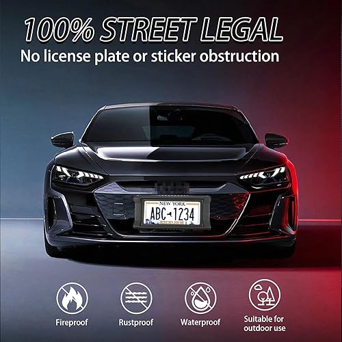 Miniatura 4 de Protector de parachoques delantero para placa de matrícula con accesorios de montaje, protector de marcos de goma de 2.3 pulgadas de grosor, ajuste