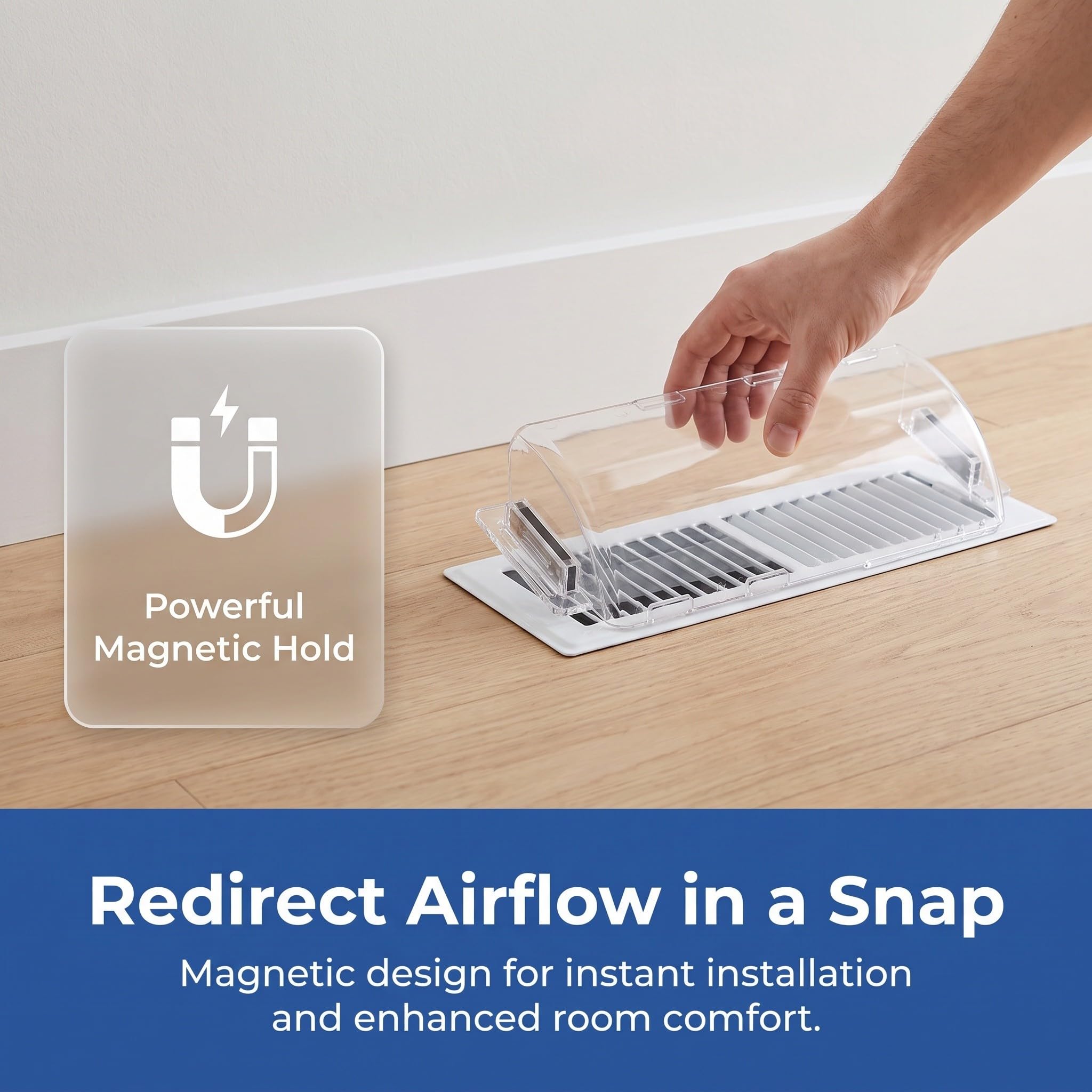 4 Pezzi Deflettore Magnetico per Bocchetta D'aria per Soffitto e