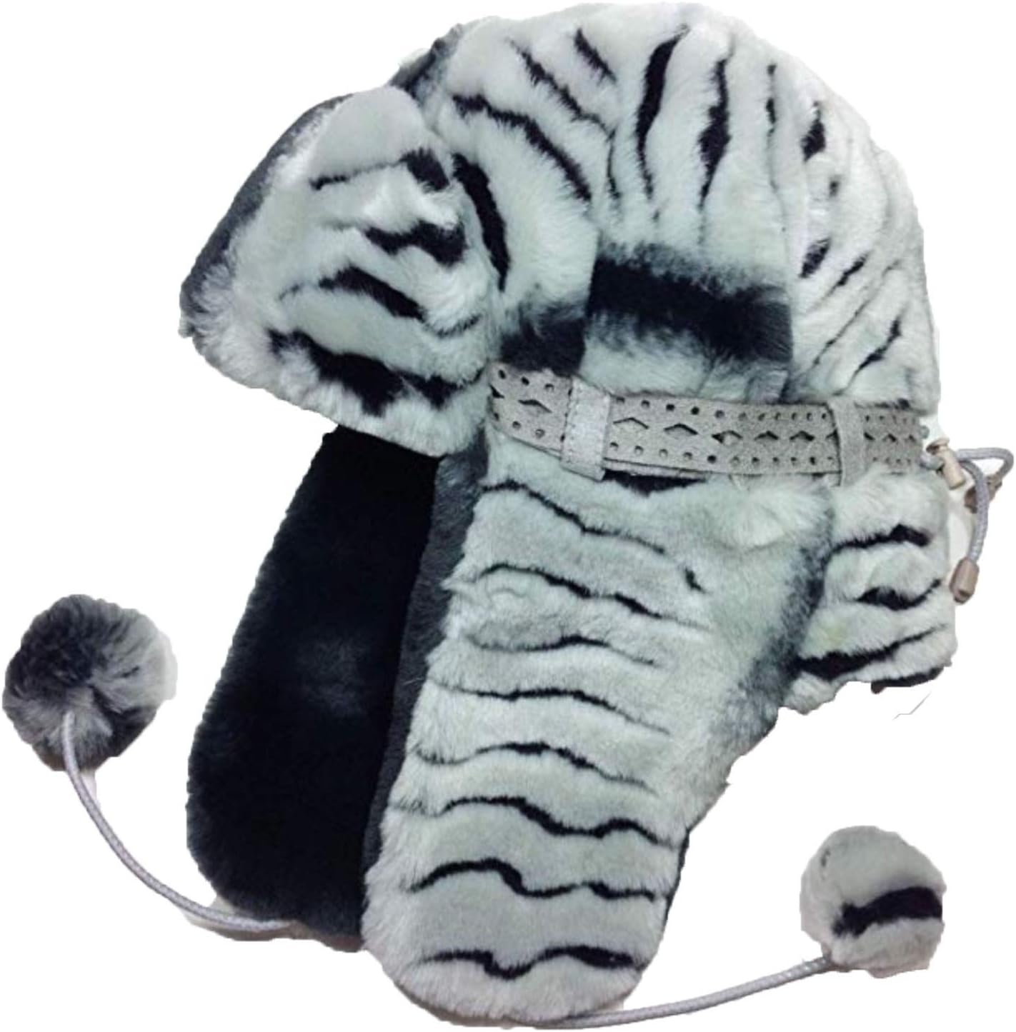 Women's Lined Fur Trimmed Winter Aviator Hat with Earflaps