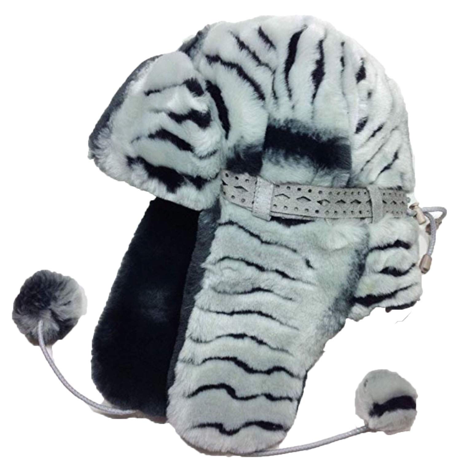 Women's Lined Fur Trimmed Winter Aviator Hat with Earflaps