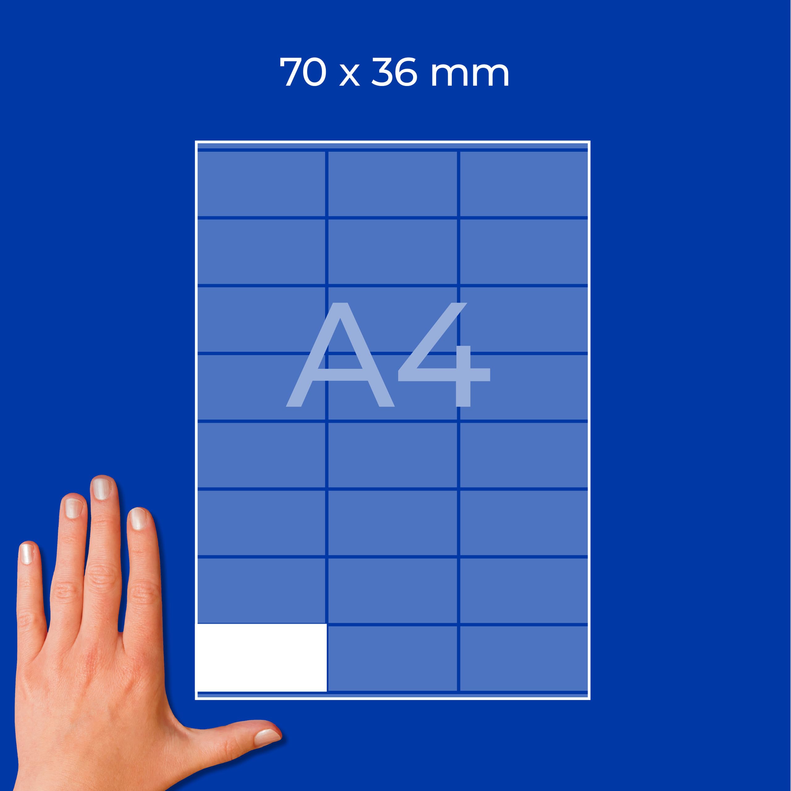 AVERY Zweckform LR3475 Recycling Etiketten (2.400 Adressaufkleber, 70x36mm auf A4, 100% recyceltes Altpapier, bedruckbare Adressetiketten, selbstklebende Klebeetiketten) 100 Blatt, naturweiß