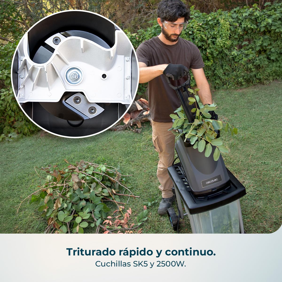 Cecotec Biotrituradora de Jardín BioCrush 3200 Grand