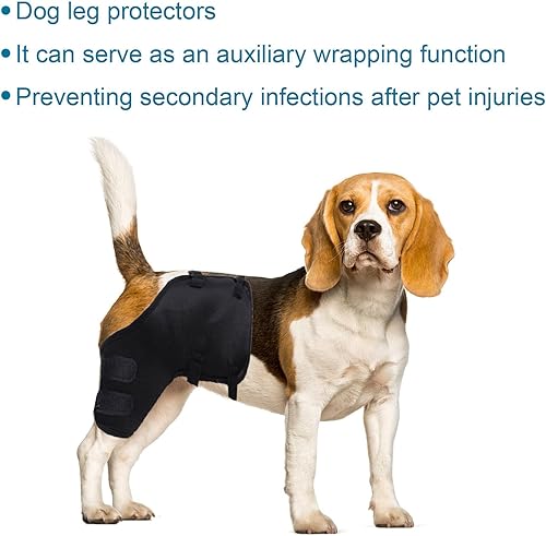 Miniatura 4 de Protector de articulaciones de piernas de mascotas para perros, almohadillas protectoras ajustables para coderas de perro, manga de compresión de