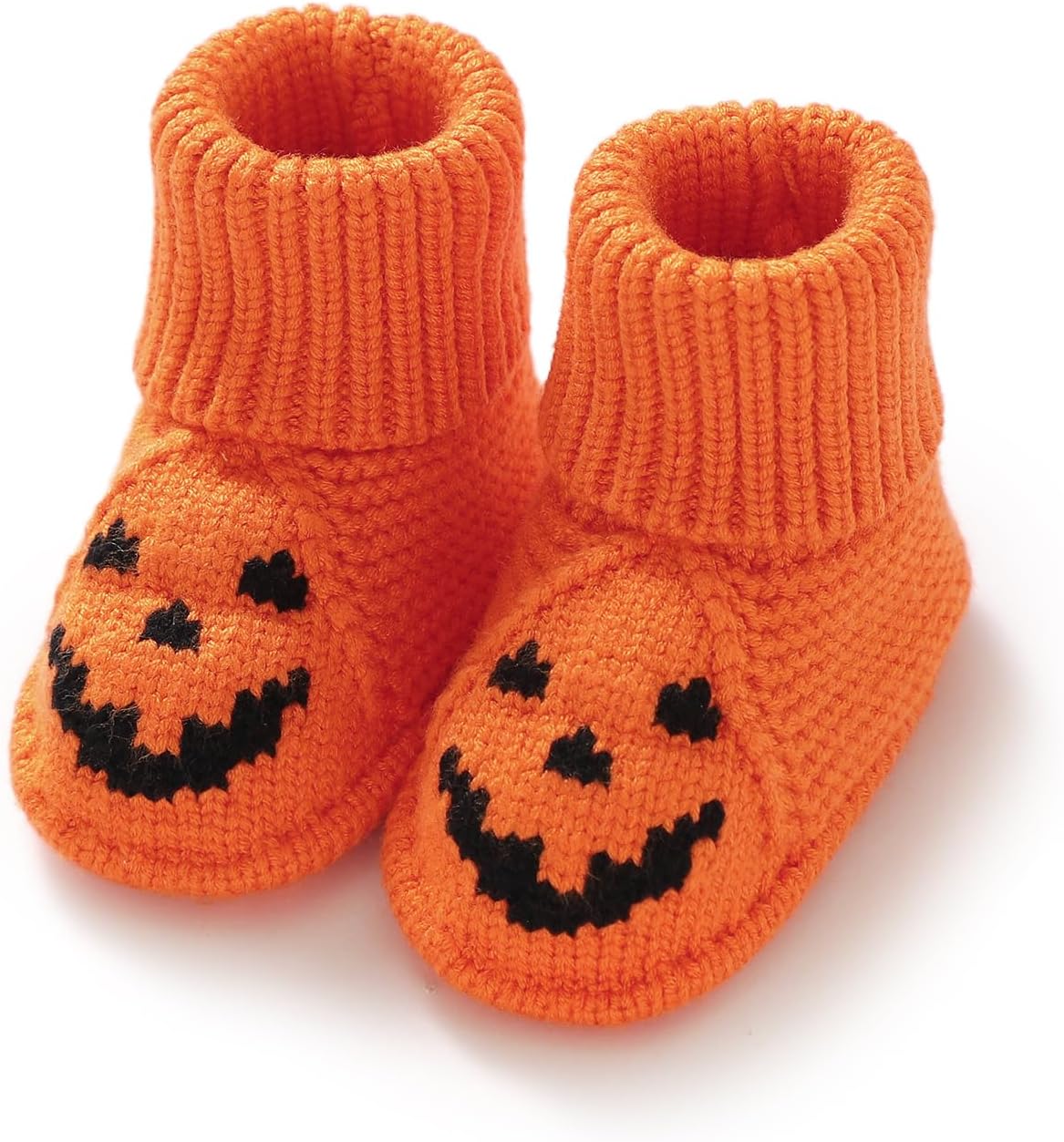 Hadetoto Baby Christmas Booties Newborn Girl Boy Cozy Sock Shoes Infant Toddler Warm Knit Booties