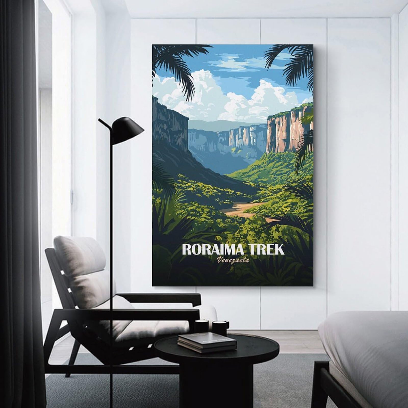 Junmoney Unframe-Style-20 Canvas Wall Art Roraima Trek Venezuela Landscape Illustration, 20X30inch(50X75cm), For Bedroom, Guest Room Or Reading Nook, Canvas Wall Decor For Personal Spaces