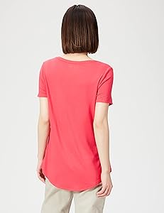 Amazon Essentials Womens Relaxed-Fit Short-Sleeve V-Neck Tunic (Available in Plus Size)