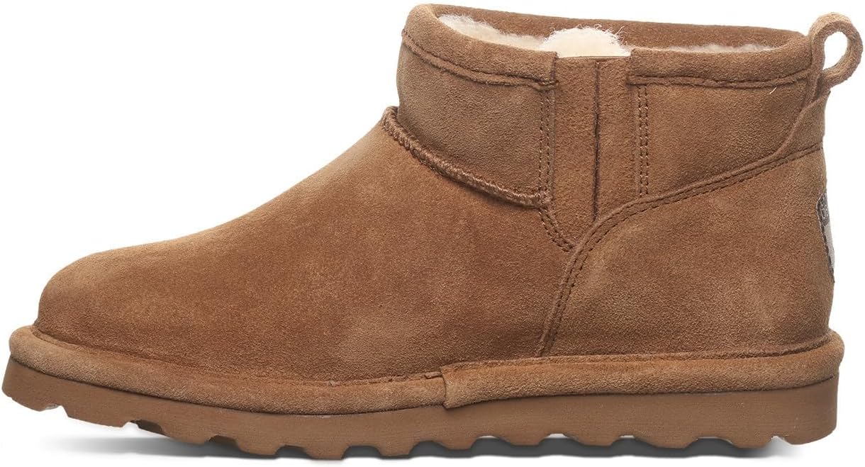 BEARPAW Shorty Youth Hickory Size 3 | Youth's Ankle Boot | Youth's Slip On Boot | Comfortable Winter Boot