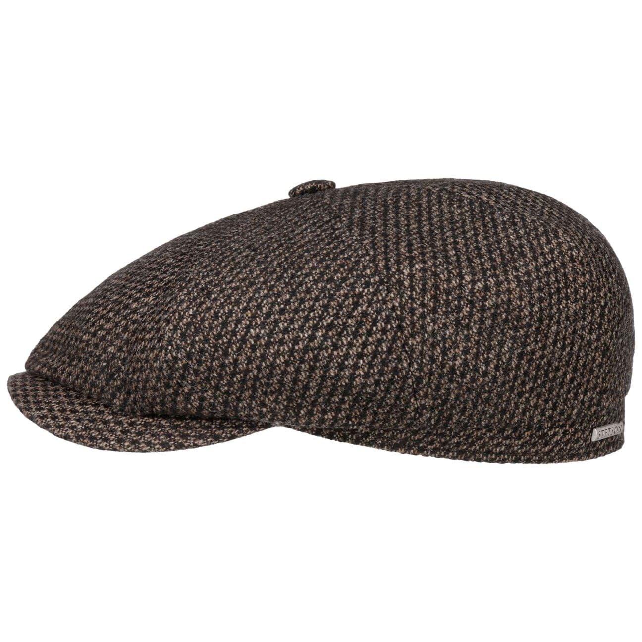 Stetson Hatteras Milbridge Wool Flatcap Elegante Schirmmütze Meliertes Muster Made in EU Herren Herbst/Winter