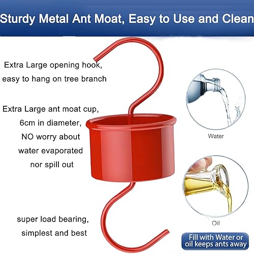 Miniatura 4 de Foso de hormigas, foso de hormigas para comederos de colibríes, alimentador de colibríes, protector de hormigas, piezas de alimentadores de néctar