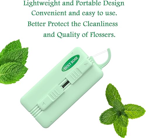 Miniatura 6 de Holy rose Palillos de hilo dental sabor menta, dispensador de hilo dental de viaje, caja de 2 unidades, funda de hilo dental portátil, 10