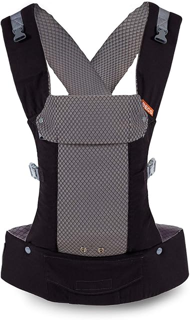 Beco Gemini Cool Baby Carrier Newborn to Toddler - All Positions Baby Body Carrier, Baby Carrier Backpack & Baby Front Carrier with Adjustable Seat, Ergonomic Baby Holder Carrier 7-35 lbs (Black)