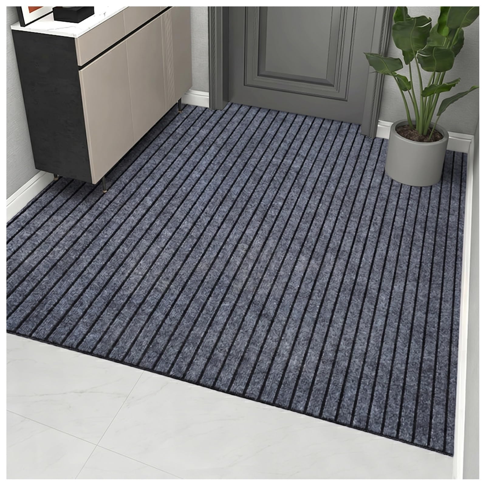 Paillasson intérieur et extérieur absorbant extra plat 50x140 cm pour couloir et cuisine