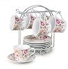 Lorren Home Trends 80-5678 Cup and Saucer, One Size, Pink