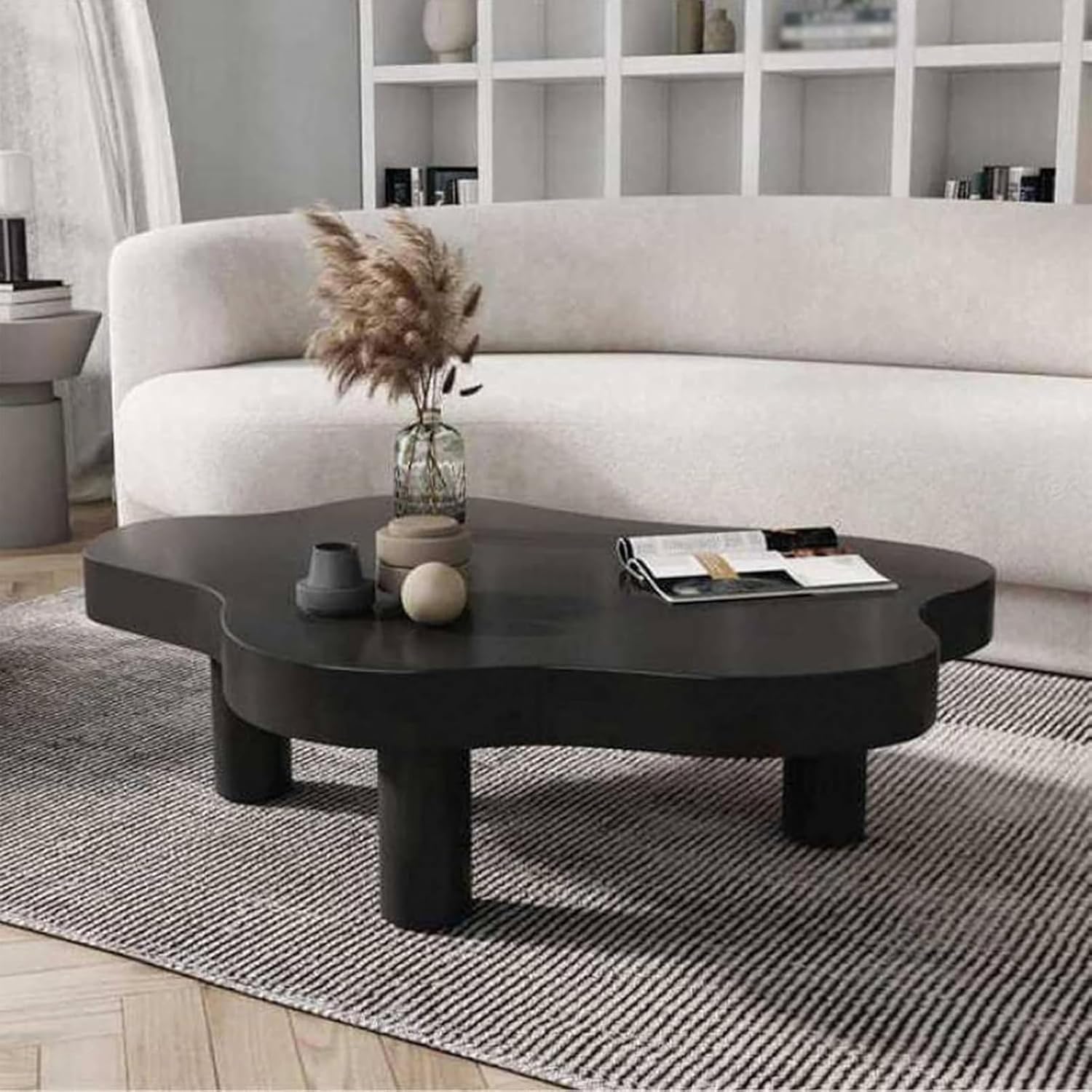 SXZenSpace Cloud shaped coffee tables, low table, cloud table,for living room, irregular modern wooden side table