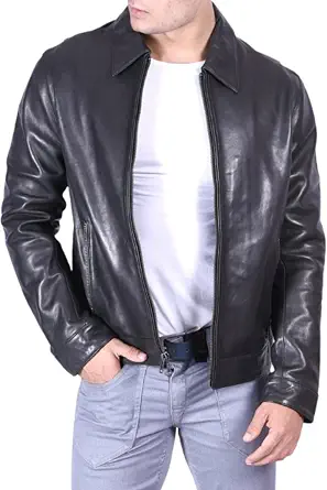 SID Men's Classy Leather Biker Jacket