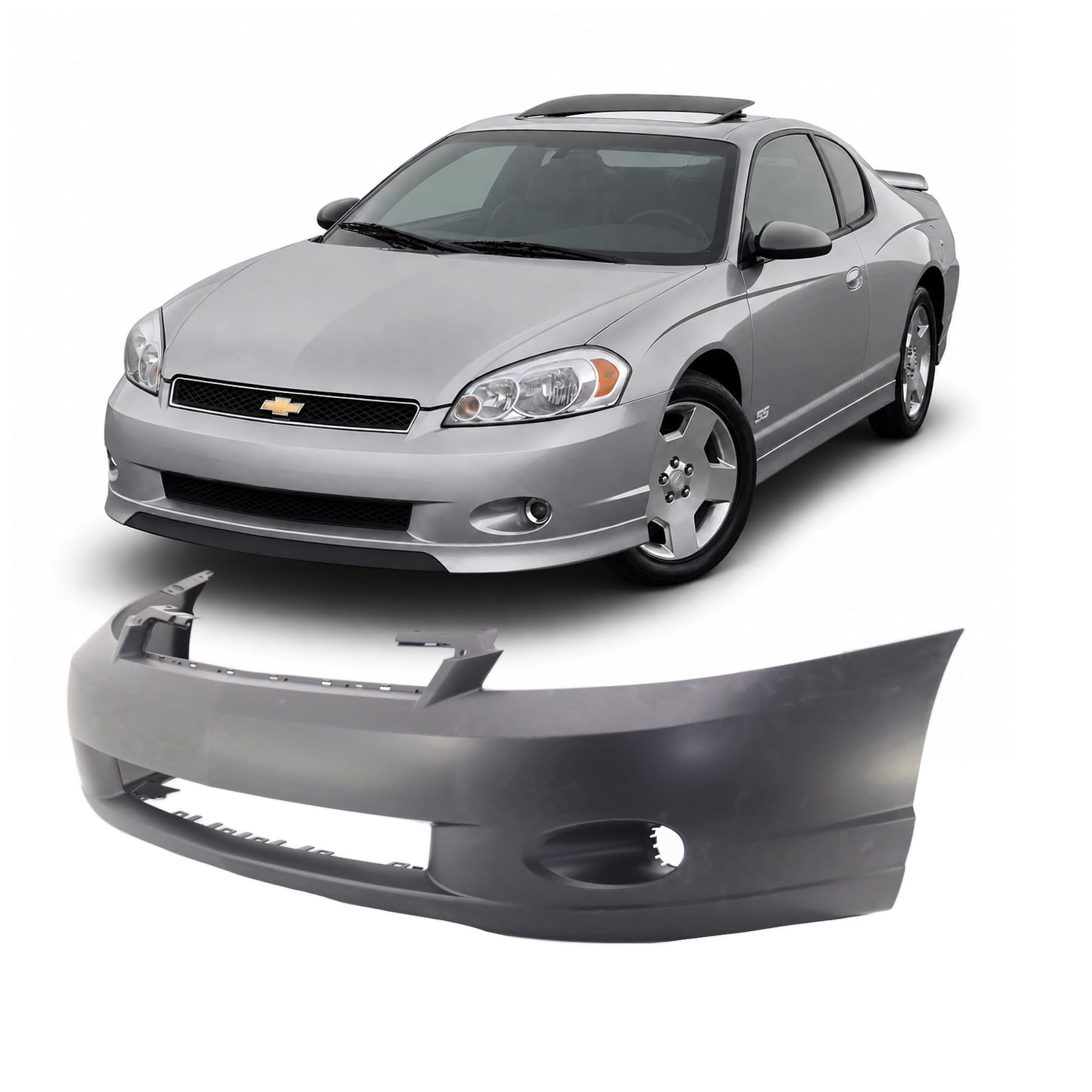FitParts Compatible with Chevrolet Monte Carlo 2006–2007 Front Bumper Cover