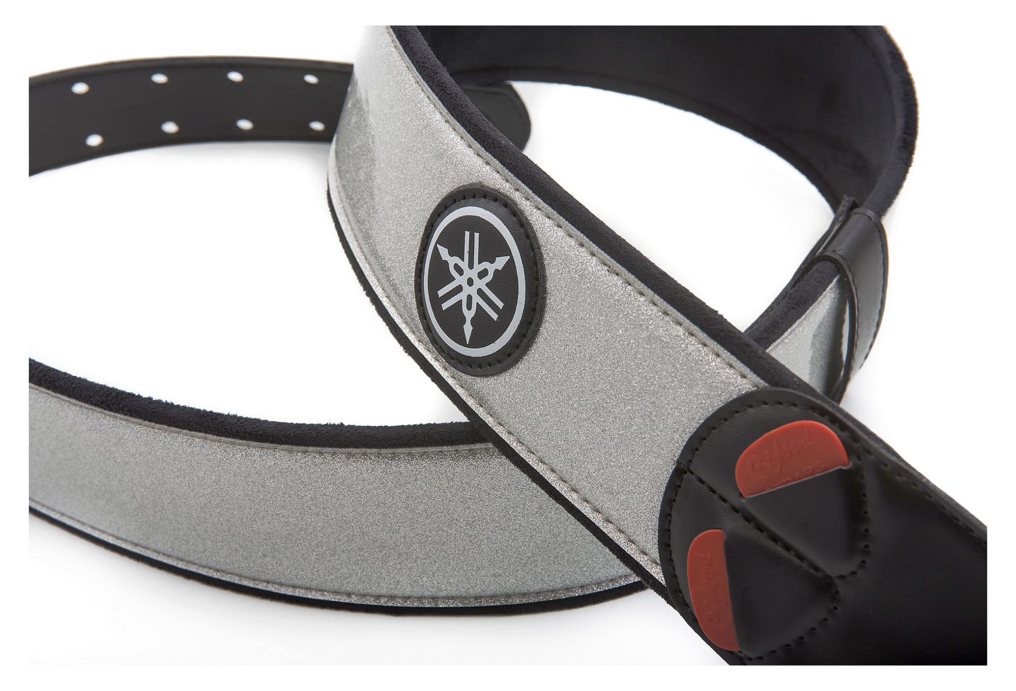 YAMAHA STARDUST SILVER Gurte aus Leder Farbe Silber für Gitarre und Bassgitarre