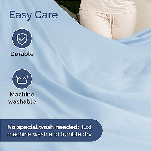 Vista 1179 de Juego de sábanas Split King de 7 piezas, sábanas transpirables y refrescantes, sábanas de hotel, bolsillos profundos, ajuste fácil, suaves y sin