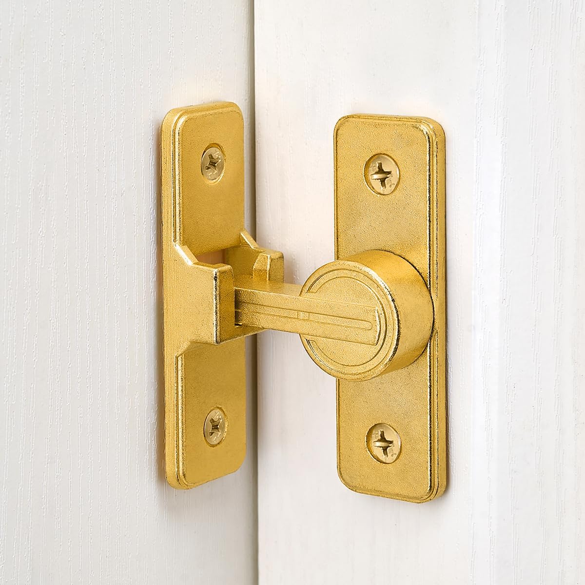 Black 90 Degree Barn Door Locks,Heavy Sliding Barn Door Latches Door Lock,Premium Zinc Alloy for Enhanced Privacy and Security on Barn Door,Garden Entrances,and Sliding Door