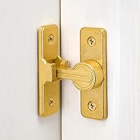 Vista 10 de 2 Paquetes de Cerraduras Blancas de 90 Grados para Puerta de Granero, Pestillos Pesados para Puerta Corrediza de Granero