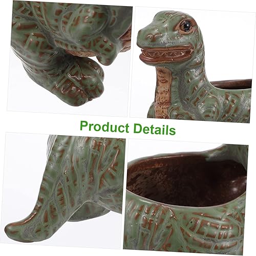 Miniatura 4 de VINTORKY Maceta suculenta para suculentas, macetas de animales, maceta carnosa, jarrón de cerámica, macetas para plantas de interior, macetas de