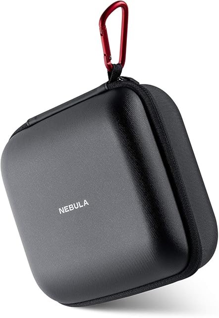 NEBULA Capsule Max Official Travel Case, By Anker, Polyurethane Leather, Soft Ethylene-Vinyl Acetate Material, Splash-Resistance, Premium Protection Projector Travel Case