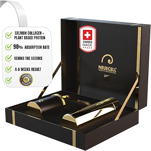 NEUECELL Colágeno de salmón capturado salvaje + proteína en polvo a base de plantas