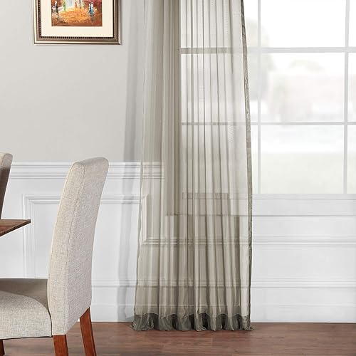 Miniatura 8 de HPD Half Price Drapes SHCH-VOL3-96-PR - Par de cortinas traslúcidas de gasa de poliéster (2 paneles), 50 pulgadas de ancho x 96 pulgadas de largo,