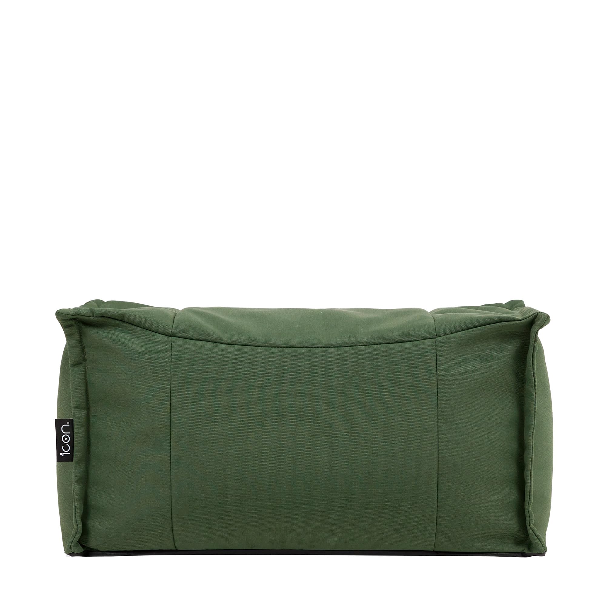 Icon Bud Hocker, Khakigrün, Olefin Stoff für Drinnen und Draußen, Outsoor Sitzsack, Sitzpuff, Pouf Hocker mit Füllung, Fußhocker für das Wohnzimmer, Garten, Terrasse