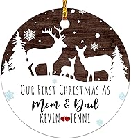 Vista 11 de BigTees ORN-BTG1000OR-DS15 - Adorno personalizado para el Sr. y la Sra. Adorno personalizado para el nombre del Sr. y la Sra. Primero como pareja