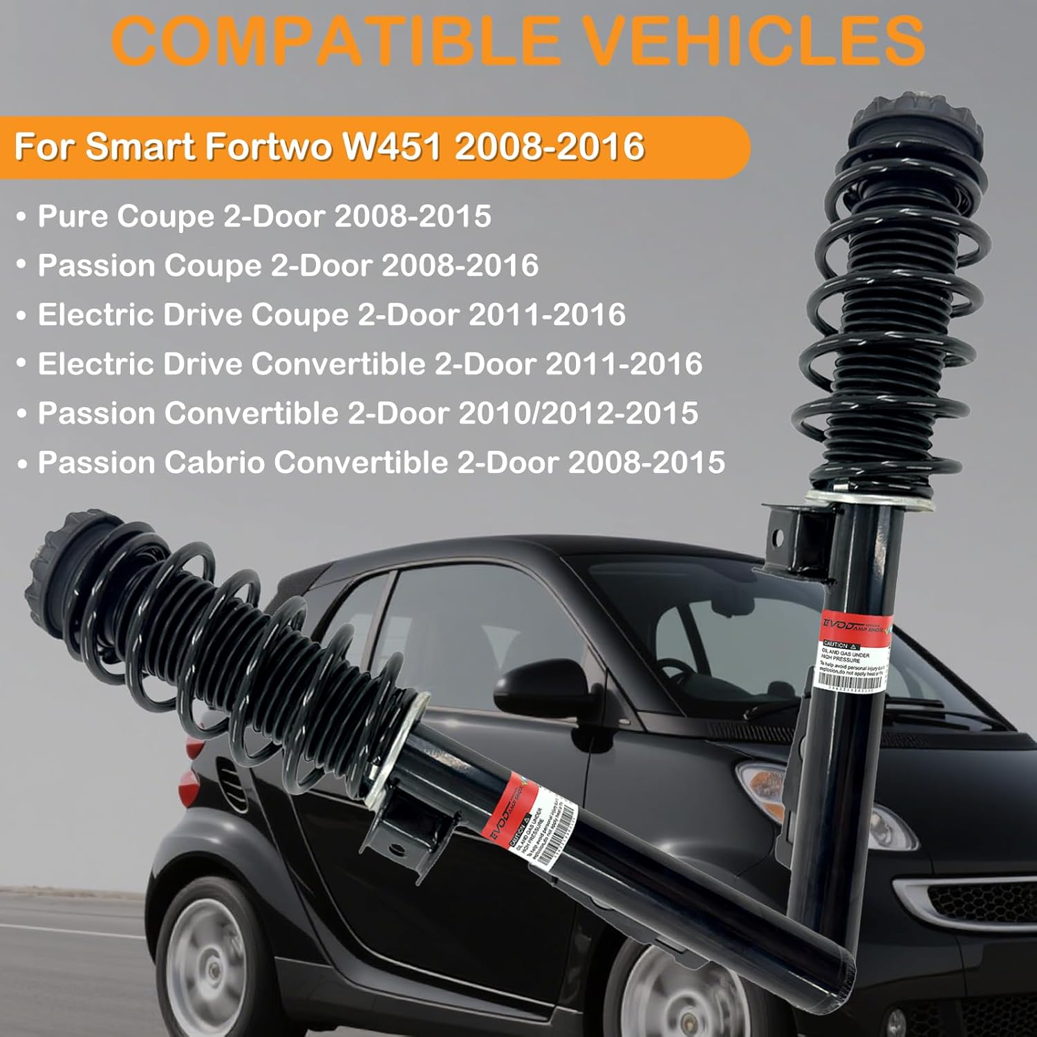 4513202531 Front Struts Shock Absorber Assembly W/O ADS for Smart Fortwo W451 2008-2016 4513201831 4513201031 Left & Right