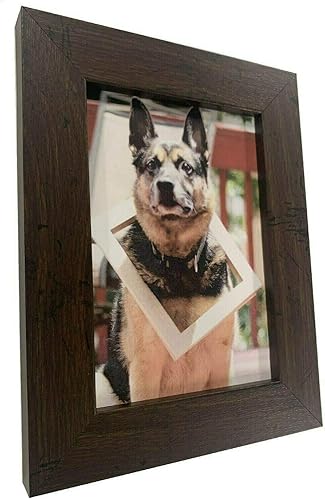 Miniatura 3 de Marcos planos de caoba envejecida de 1.25 pulgadas, acabado liso envuelto de madera compuesta para decoración de pared, marco de póster
