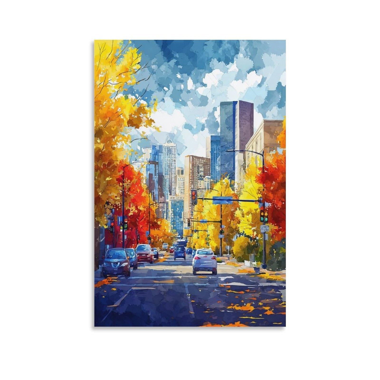 ZBBGGOZ Denver Poster 08x12inch(20x30cm) Canvas Wall Posters And Art Picture Print Modern Family Bedroom Decor