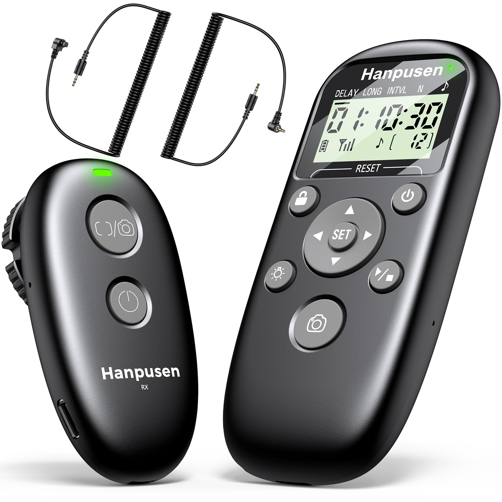 Télécommande sans fil rechargeable Hanpusen avec minuteur longue pose - 8