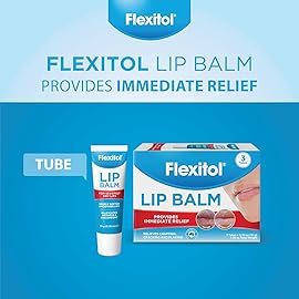 Flexitol Lip Balm, 0.35 Ounce Tube, Cream White, 3 Count (Pack of 1)