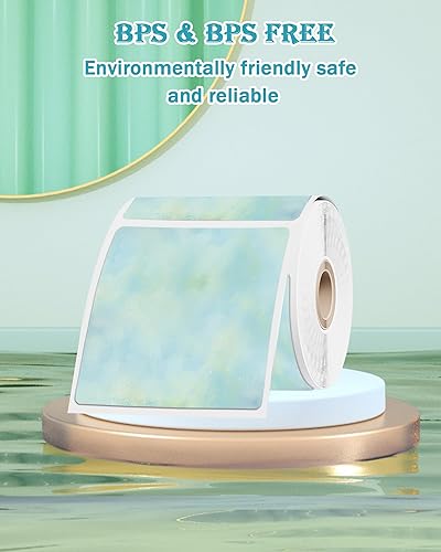 Miniatura 6 de Itari Etiquetas adhesivas térmicas cuadradas de 2 pulgadas, etiquetas térmicas directas autoadhesivas, etiquetas adhesivas multiusos para diseño de