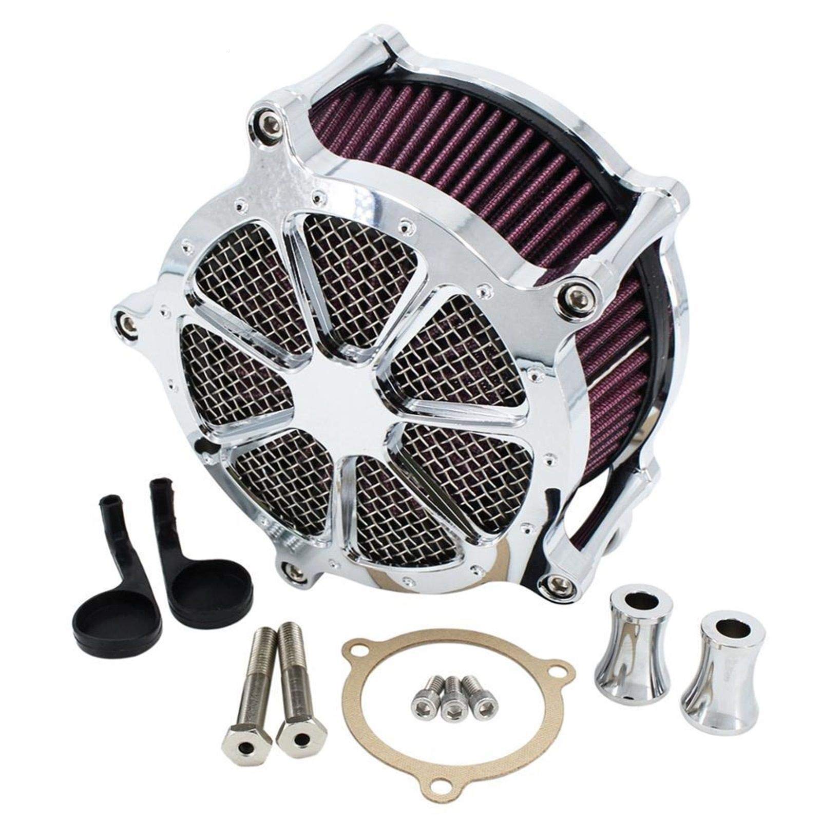 Chromowany motocykl CNC filtr powietrza dolotowego, dla Harley, Touring Road King Glide Electra Dyna FXDLS Softail