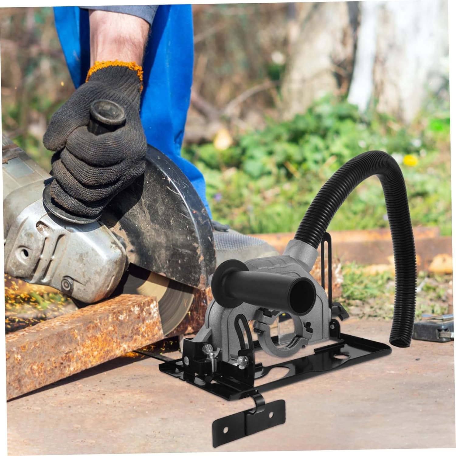 Power Tools Angle Grinder Stand Base Angle Grinder Bracket Holder Debris Removal Feature for Clean Work Area