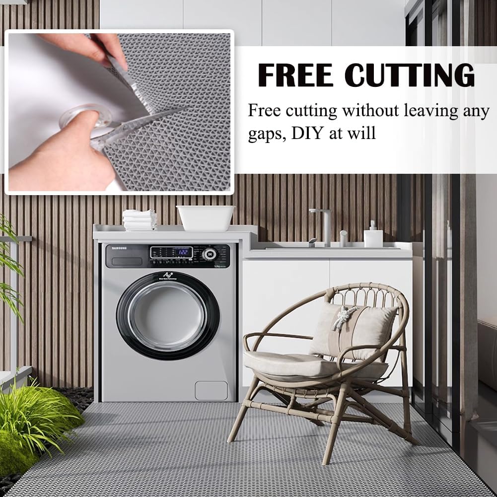 1.2 * 15m, Bathroom Floor Mat Cushioning, Sauna Room Anti-Slip Mat, Quick-Dry Bathtub Mat, Outdoor Anti-Slip Mat, Easy Rinse, Shower Room