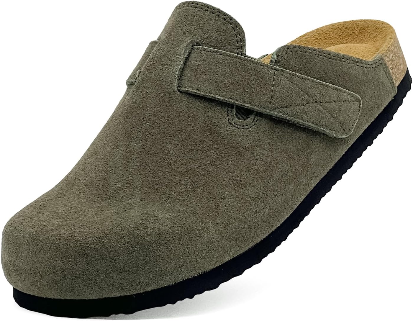 Kids Suede Clogs Boys Girls Sandals Cork Footbed Toddler Slip-on Slippers Indoor Outdoor Cute Sandals Classic Adjustable Buckle