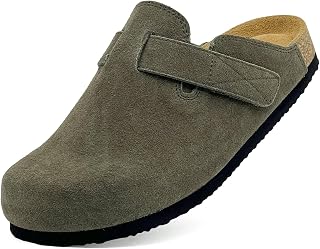 Wildleder Clogs Amen Kork Fußbett Pantoletten Sommer rutschfest Sandalen
