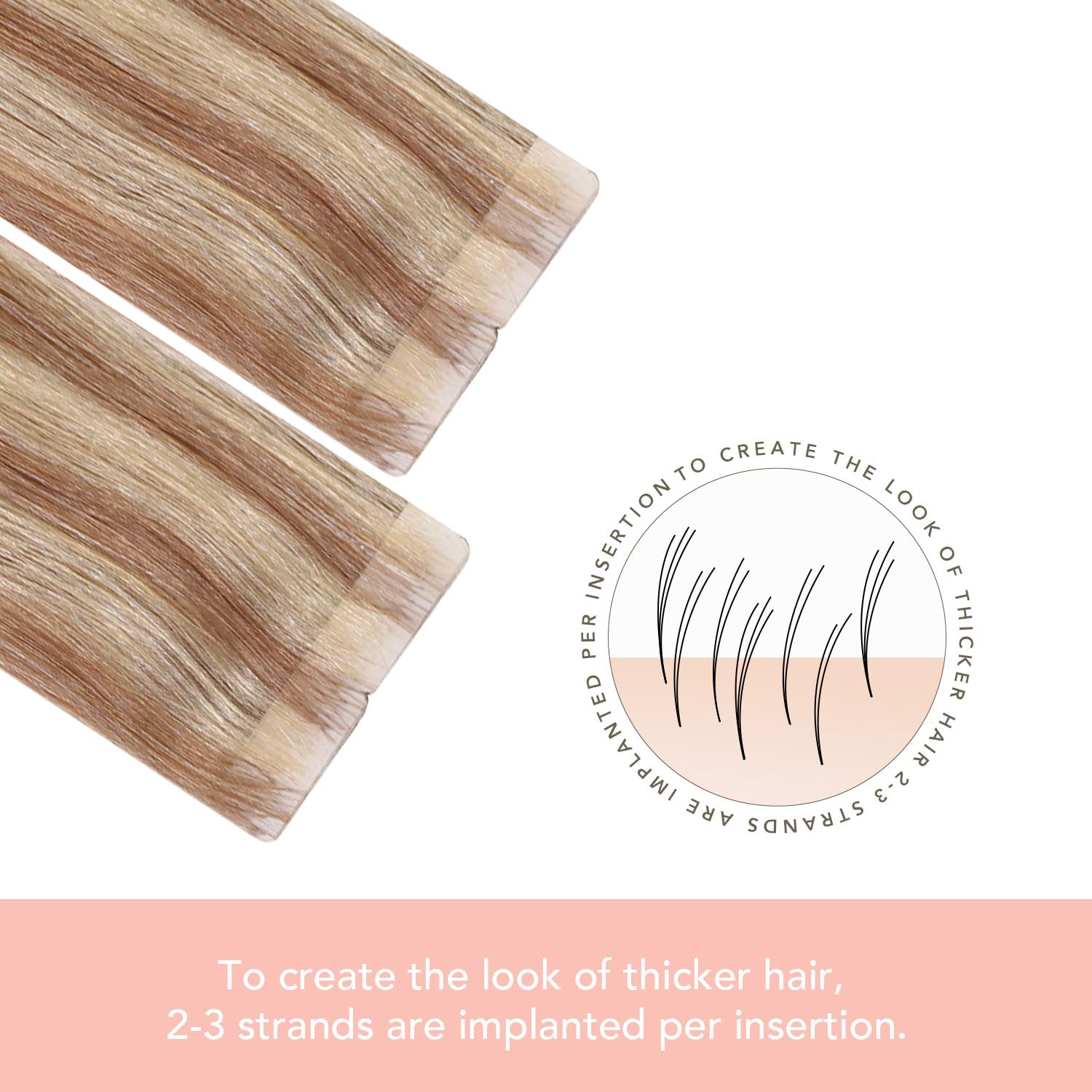 Sindra Invisi Edge Tape in Hair Extensions Human Hair, 14 Inch 40g 20pcs Golden Brown Mixed Light Blonde Invisible Extensions Natural Straight Seamless Injected Tape Ins for Add Length