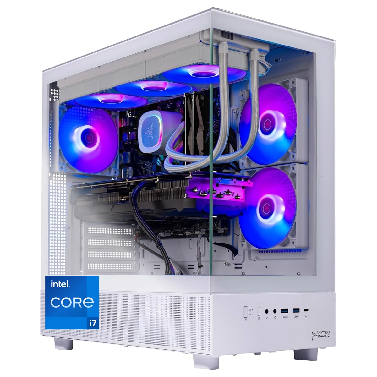 Amazon.com: Skytech Gaming Azure 3 Gaming PC, Intel i7 14700F 2.1