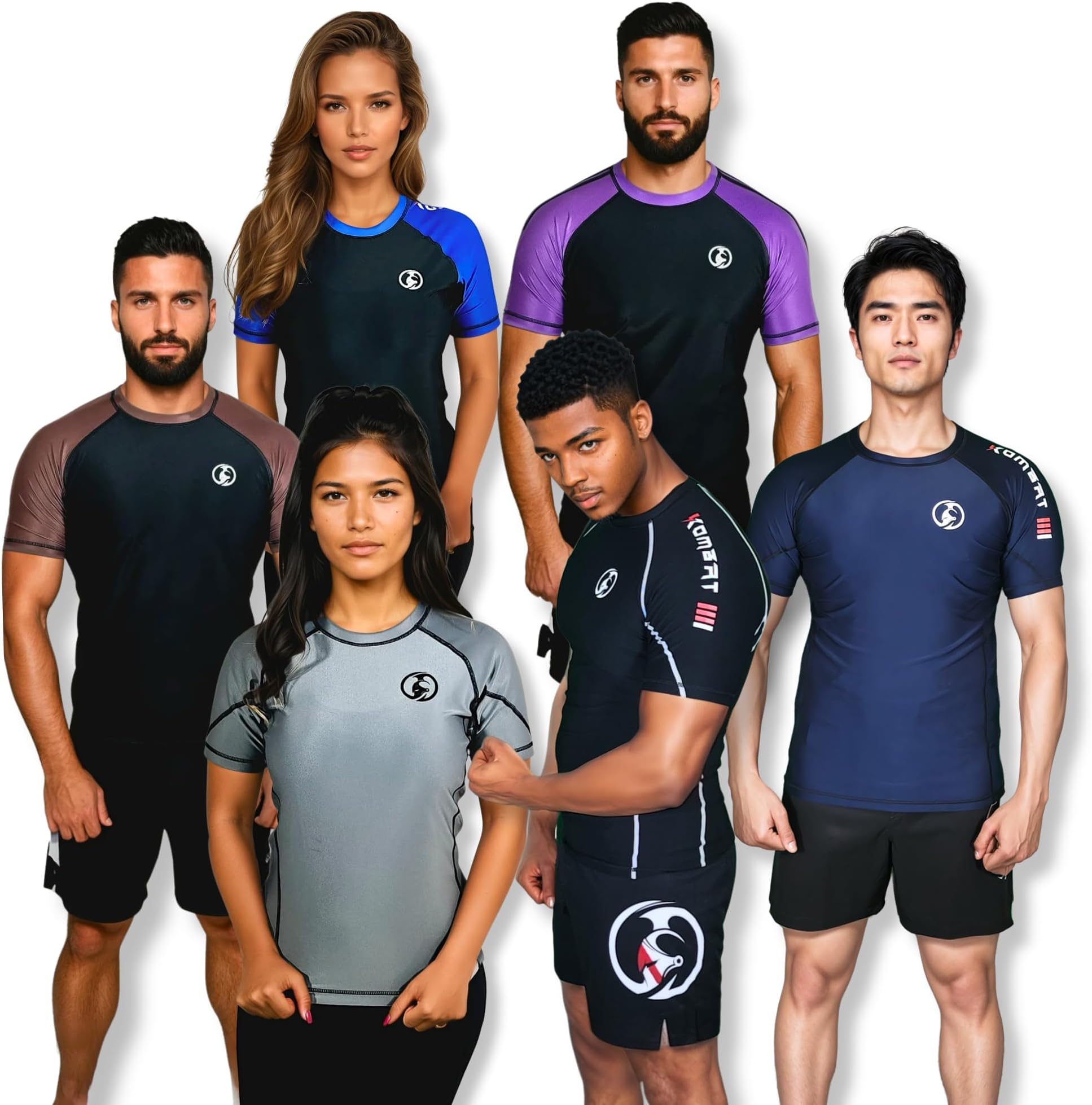 Half Sleeve Rush Guard BJJ No Gi | MMA Ranked Short Sleeve Compression Rashguard | Jiu Jitsu BJJ Rash Guards